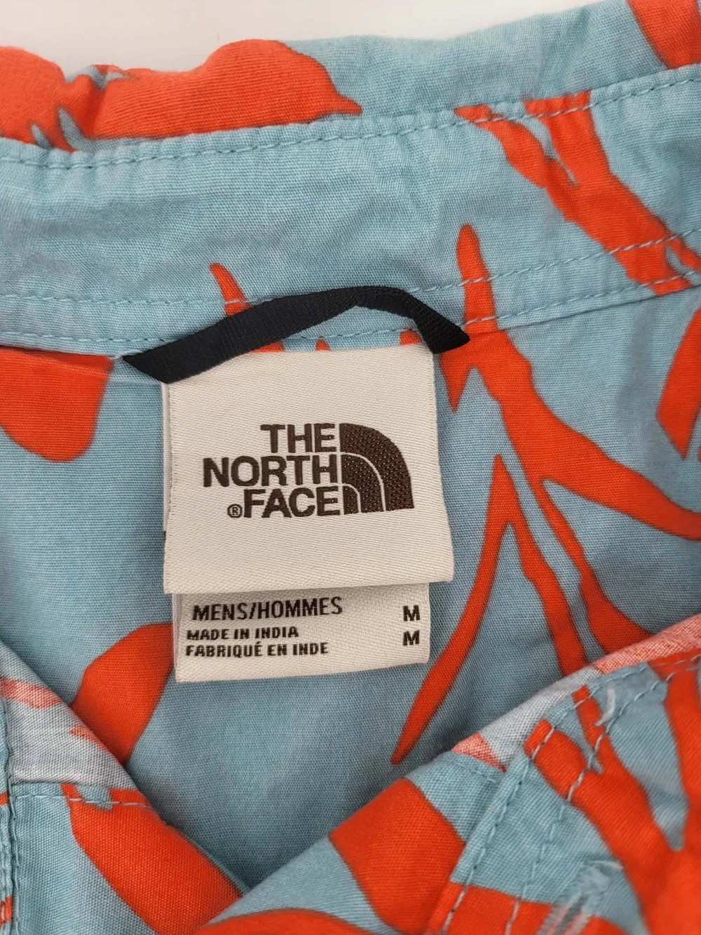 The North Face Men’s Short Sleeve Blue & Orange Floral Shirt